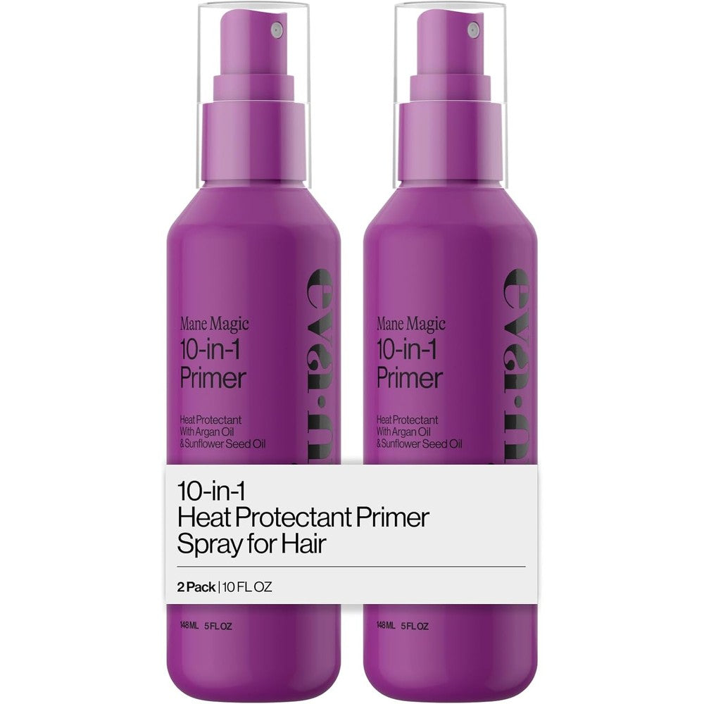 Eva NYC Mane Magic 10-in-1 Heat Protectant Set front view hair primer spray