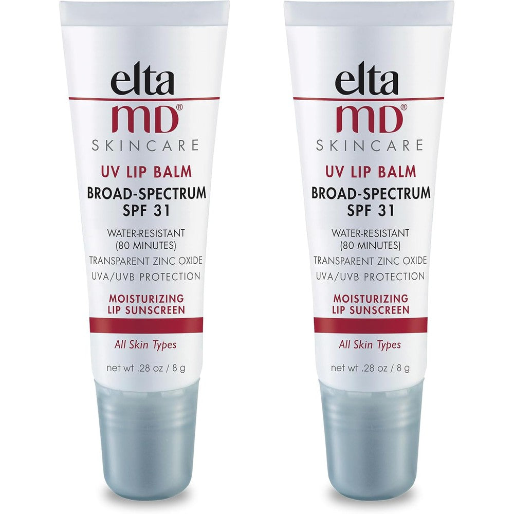 EltaMD UV Lip Balm Sunscreen Pack of 2 front view showing broad spectrum SPF 36 packaging.