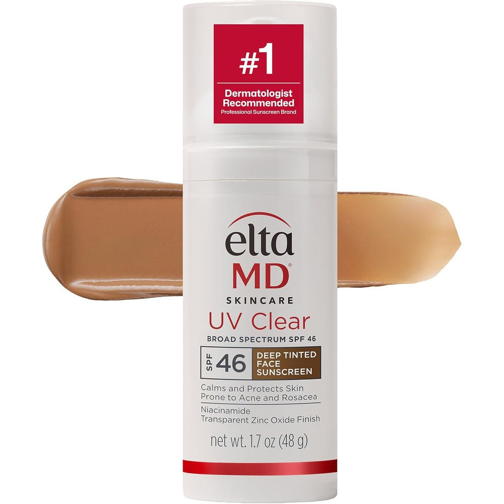 EltaMD UV Clear Deep Tinted Face Sunscreen front view bottle