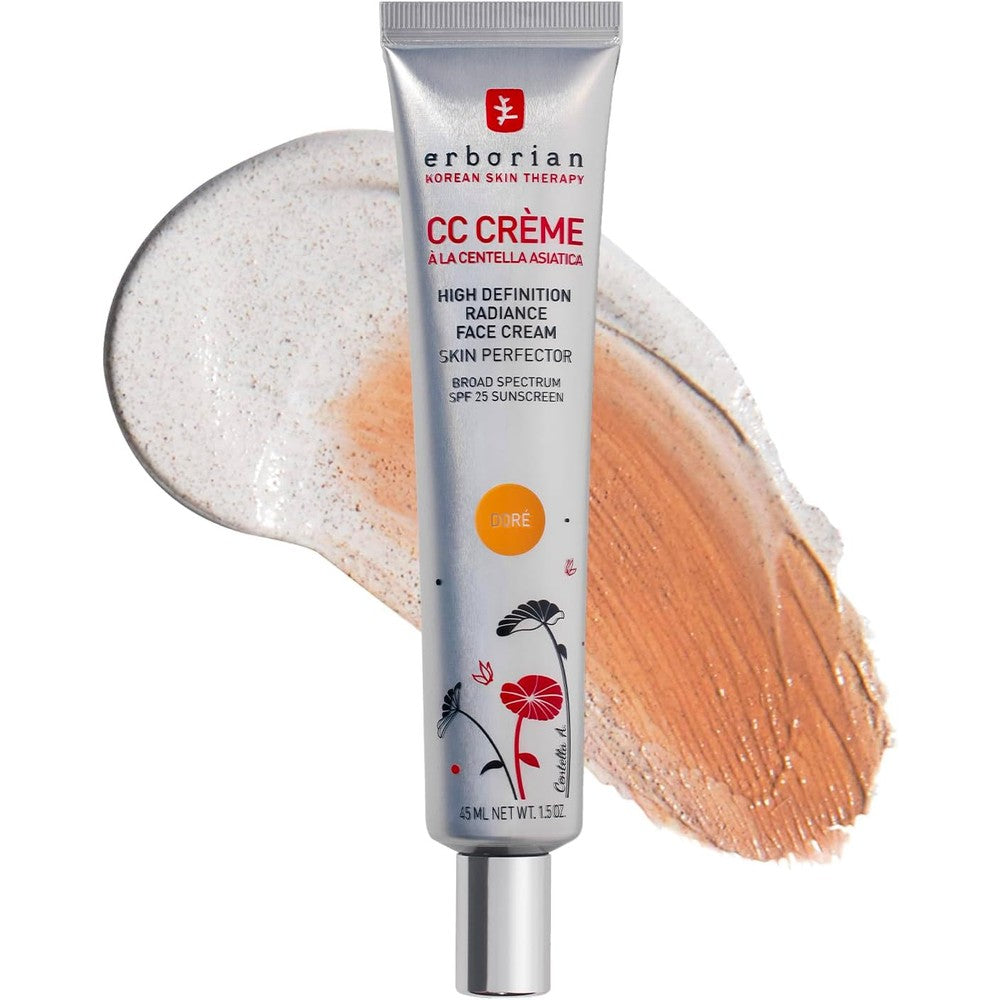 Erborian CC Cream Color Correcting SPF 25 Dore front view of the tube on a clean background