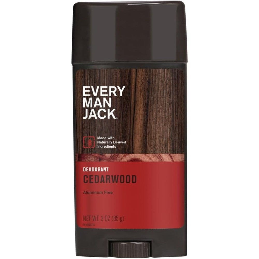 Every Man Jack Aluminum Free Deodorant Stick Cedarwood 3 Ounce front view