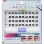 Falscara Essentials Kit, False Eyelashes, Bold Wispy, 10mm-14mm, Includes 36 Clusters, 1 Bond & Seal, 1 Applicator, Easy to Apply, Reusable
