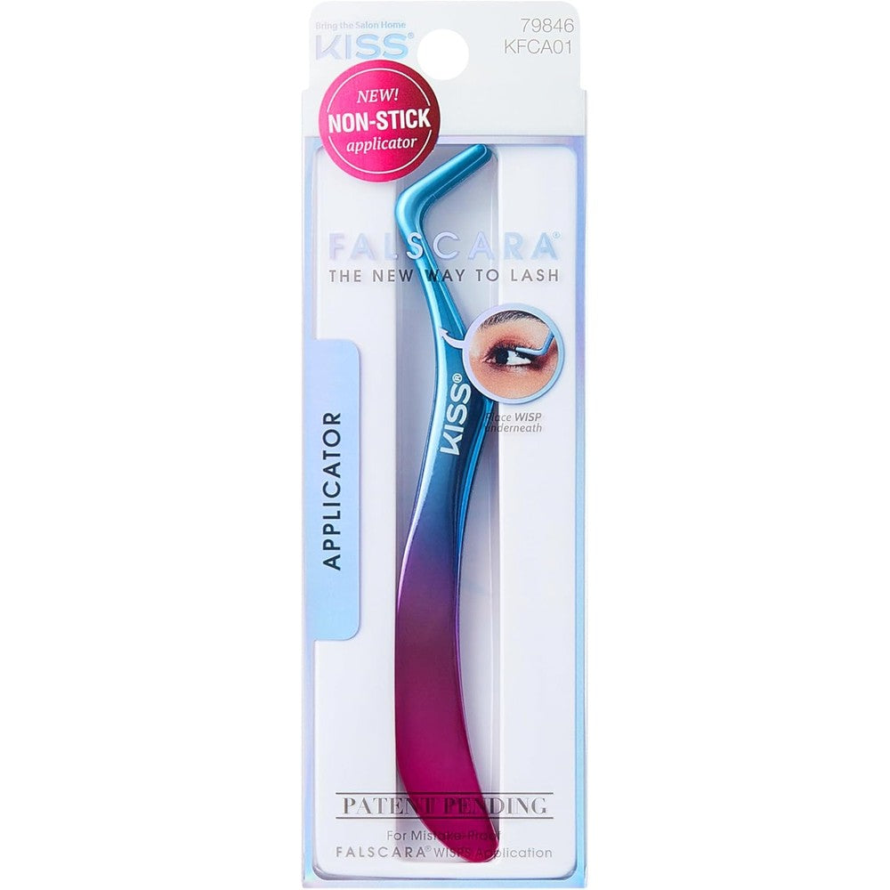 KISS Falscara DIY Eyelash Extension Wisp Applicator front view showcasing ergonomic lash tool design.