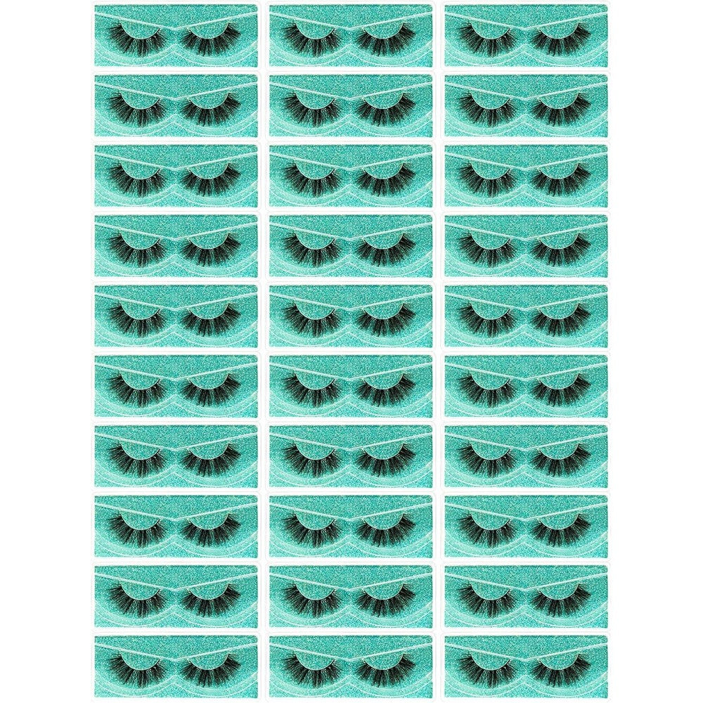 FARRED wholesale fluffy dramatic bulk lashes 30 pairs pack front view premium faux mink eyelashes
