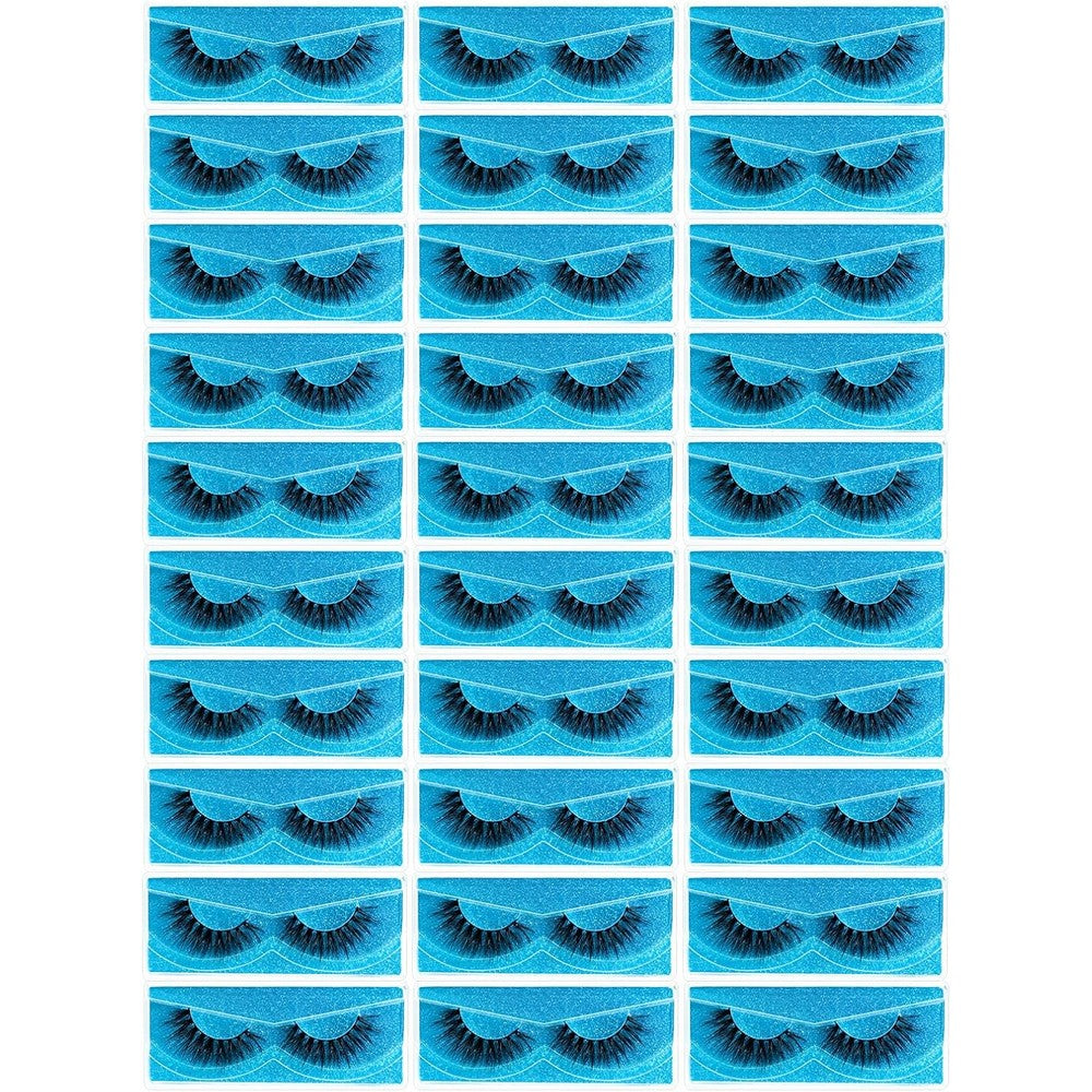 Farred Wholesale Fluffy Dramatic Bulk Lashes front view showing 8D faux mink volume texture.