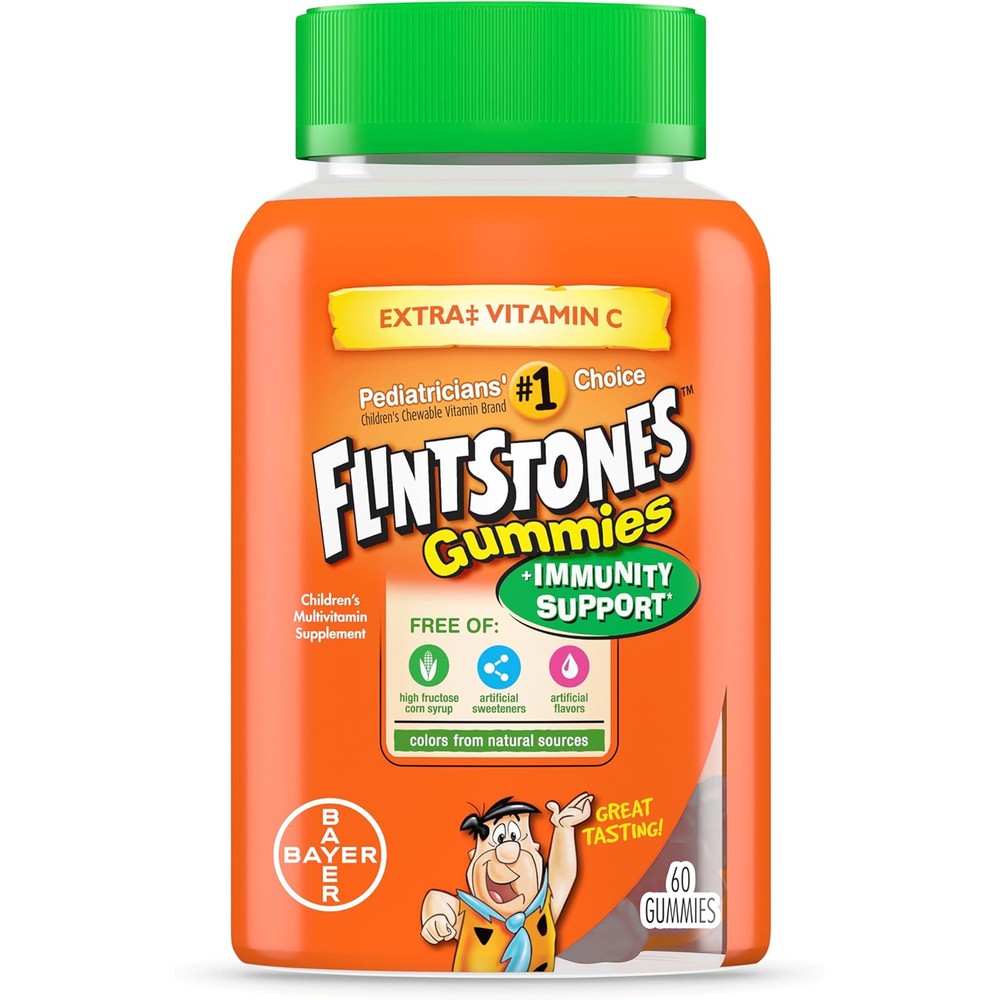 Flintstones Children's Multivitamin Plus Immunity Support Gummies 60 count bottle