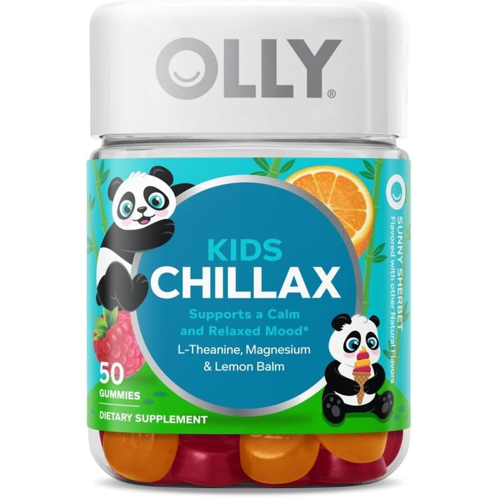 Focus Factor Kids Complete Daily Chewable Vitamins Multivitamin & OLLY Kids Chillax Magnesium Gummies Lemon Balm Calm Chews