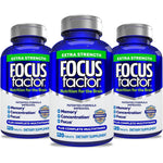 Focus Factor Adults Extra Strength, 120 Count- Brain Supplement for Memory, Concentration, Focus- DMAE, Vitamin D, DHA- Brain Health Supplement - Trusted Formula- Brain Vitamins, Focus Pills (3 Pack)