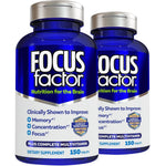 Focus Factor Nutrition for The Brain, Improved Memory & Concentration Brain Supplement, Complete Multivitamin with Vitamins B6, B12, D, Bacopa Monnieri & Tyrosine, 150 Count (Pack of 2)