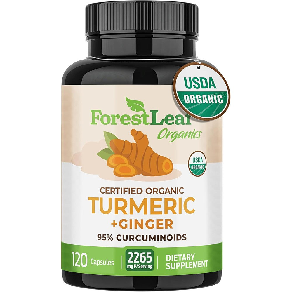 Turmeric Supplement Extra Strength 2265mg - Turmeric Curcumin Supplement w/BioPerine Black Pepper - Tumeric and Ginger Supplements, 95% Curcuminoids, Supports Immune & Joint Health, 120 Caps