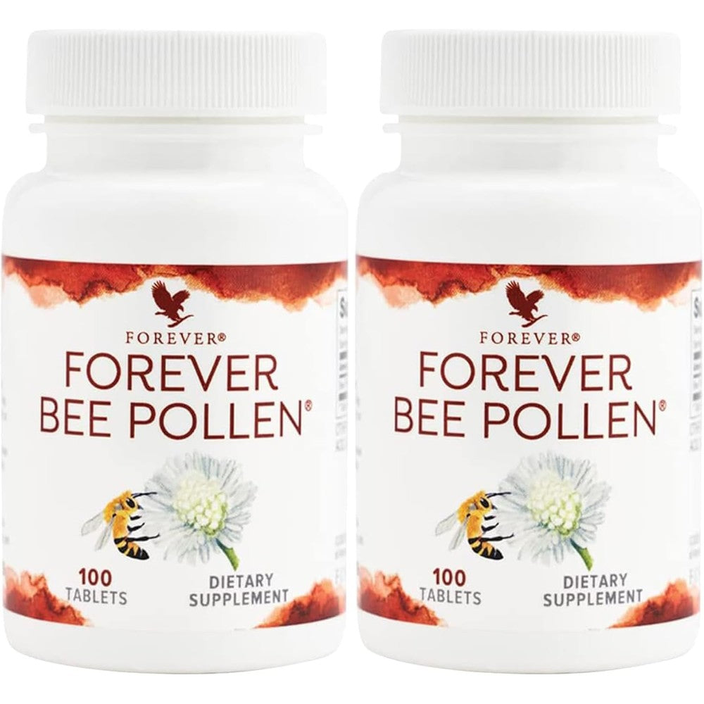 Forever Living Bee Pollen 100 tablets pack of 2 front view