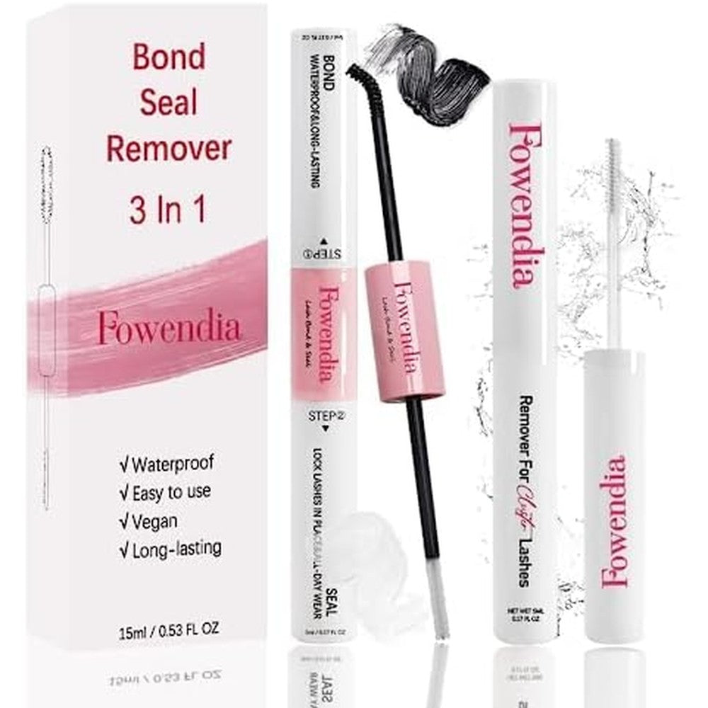Fowendia Lash Clusters Bond Seal 10ml Eyelash Extension Remover Kit Pack Of 3