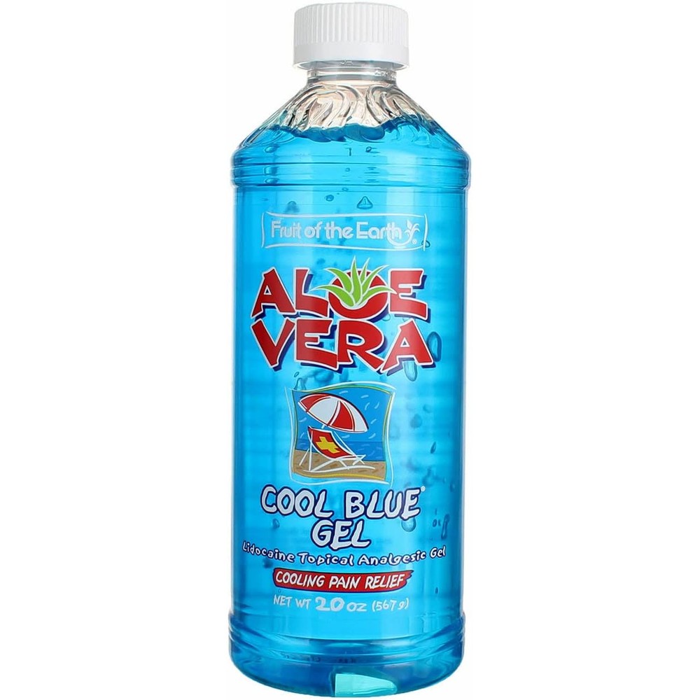 Fruit Of the Earth Aloe Vera Cool Blue Gel Bottle - 20 oz, Pack of 2