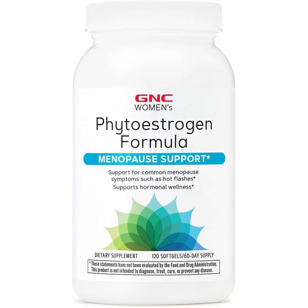 GNC Women's Phytoestrogen Formula, Supports Hormone and Mood Balance Plus Increased Energy, Targeted Relief for Menopause Symptoms, Daily Supplement, 120 Softgels