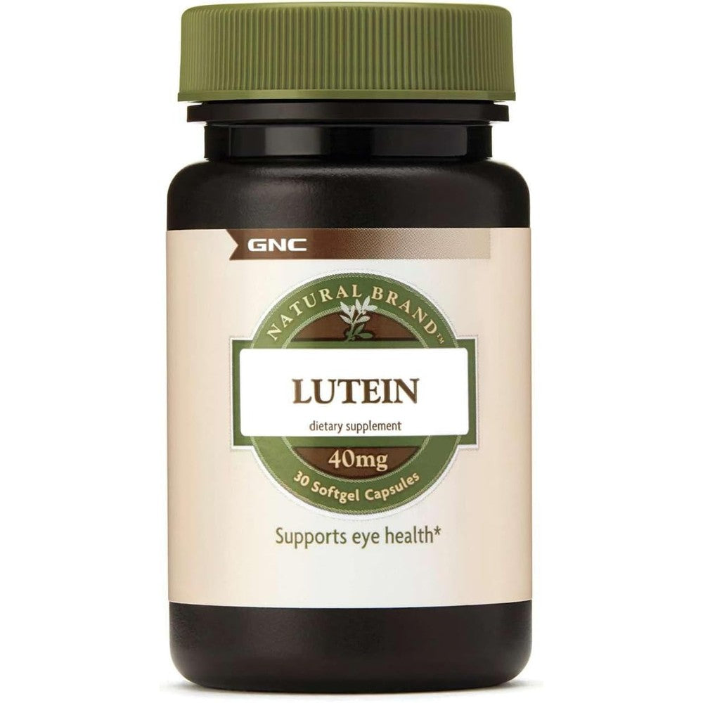 GNC Natural Brand Lutein 40mg, Supports Eye Health, 30 Softgels