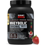 GNC AMP New Wheybolic- Clinically Studied Whey Protein Powder for Workout, Active Lifestyle- High Leucine Content- Smooth Mixing Drink Mix for Fitness Shake- Strawberries & Cream-28.3 Oz (13 Servings)