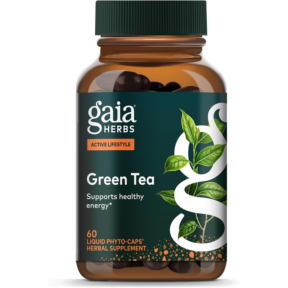 Gaia Herbs Green Tea - Helps Maintain Healthy Energy Levels* - with Green Tea Leaf & Extract - 60 Vegan Liquid Phyto-Caps (30 Servings)