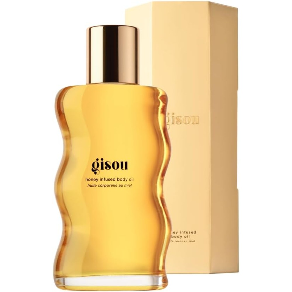 Gisou Honey Infused Body Oil Gold - Lightweight Hydrating Body Oil for Softer, Smoother Skin with Mirsalehi Honey & Bee Garden Oil Blend, 1.5 fl oz