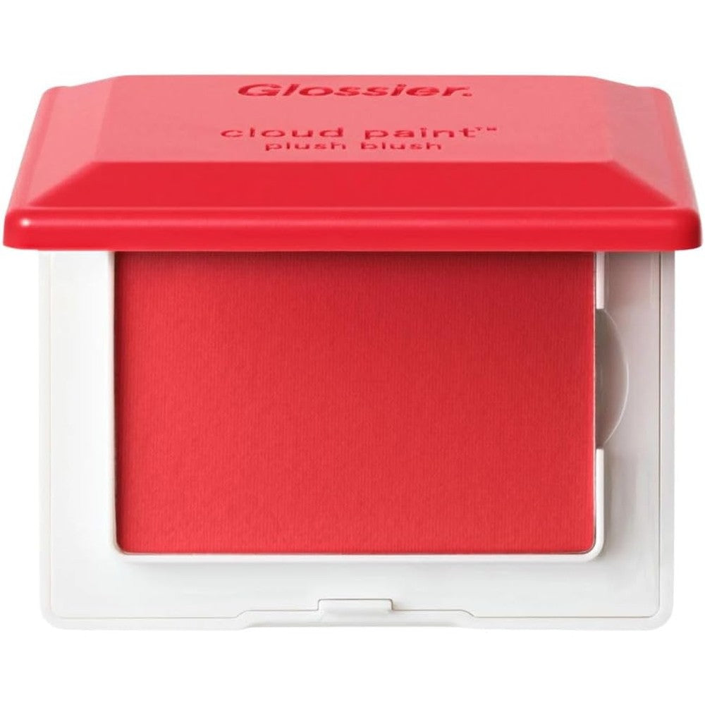Glossier Cloud Paint Plush Blush - Burst, Bright Red - Soft Matte Buildable Long Wearing Blurring Cream-to-Powder