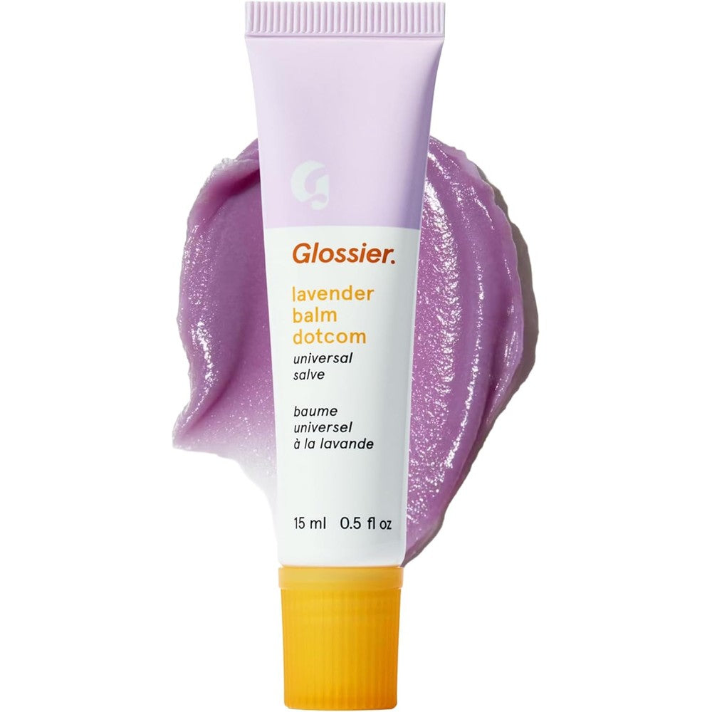 Glossier Balm Dotcom Hydrating Tinted Lip Balm - Universal Salve, Up to 12 Hour Moisture for Dry Lips, Cuticles & Skin - Lanolin, Beeswax & Castor Oil - Lavender, Lilac Tint, 15ml