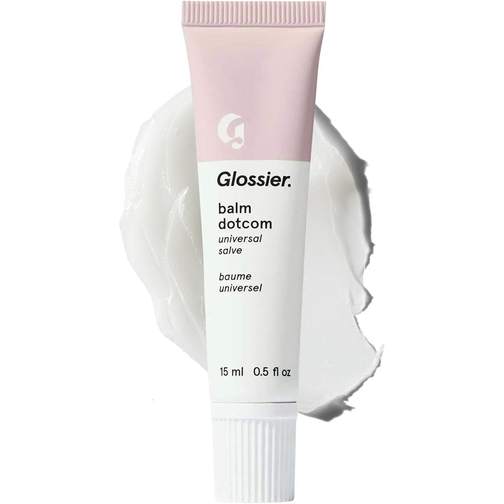 Glossier Balm Dotcom Hydrating Lip Balm - Universal Salve, Up to 12Hr Moisture - Lanolin, Beeswax & Castor Oil for Dry Lips, Cuticles & Skin - Original, Clear Fragrance-Free, 15ml