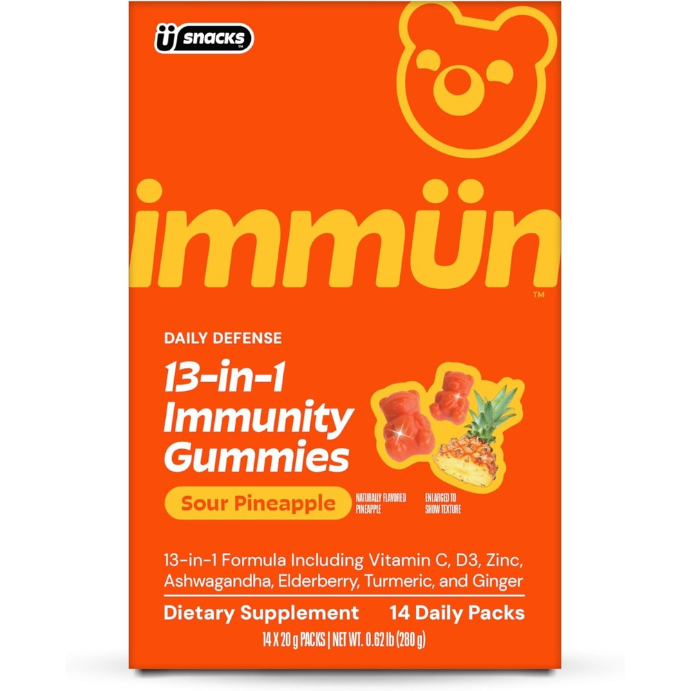 Grns Immn 14-Count Sachets Gummy Vitamin Supplement - Sugar