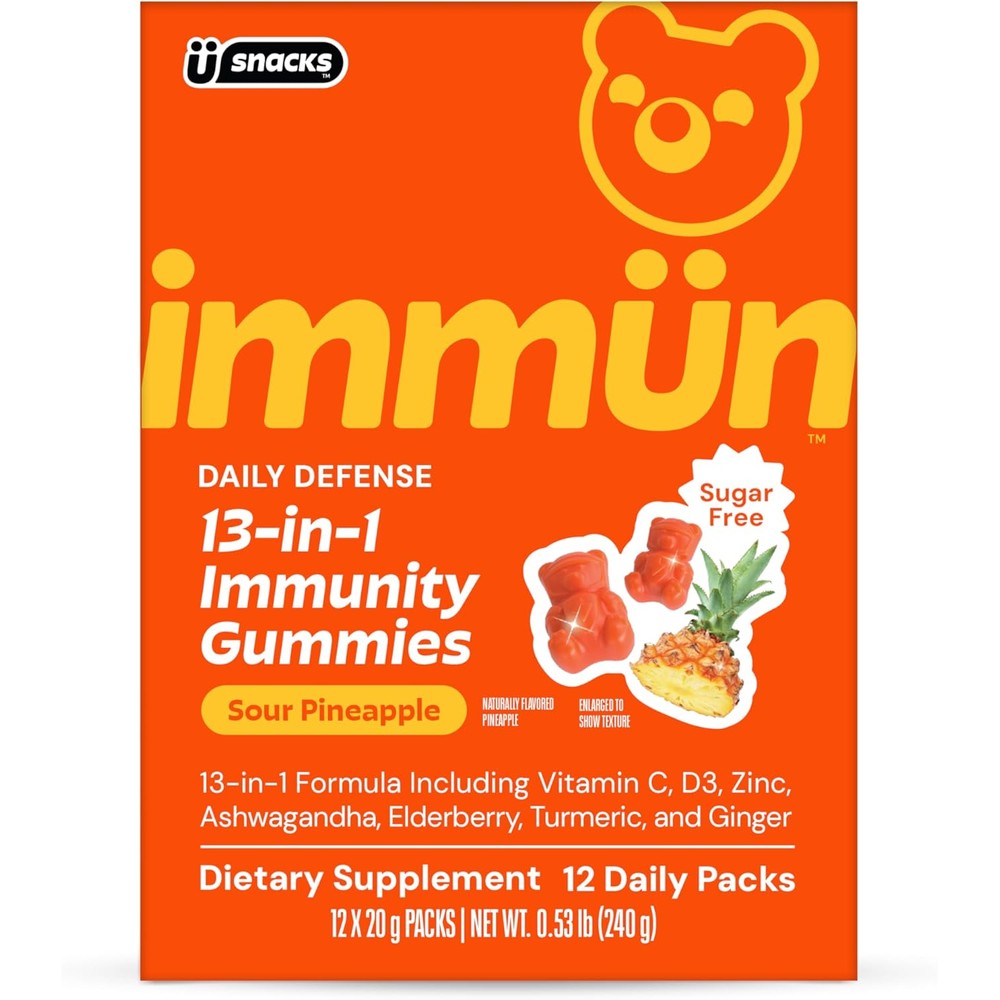 Immn by Gruns, Sugar-Free Gummies with 200mg Vitamin C, 12ct