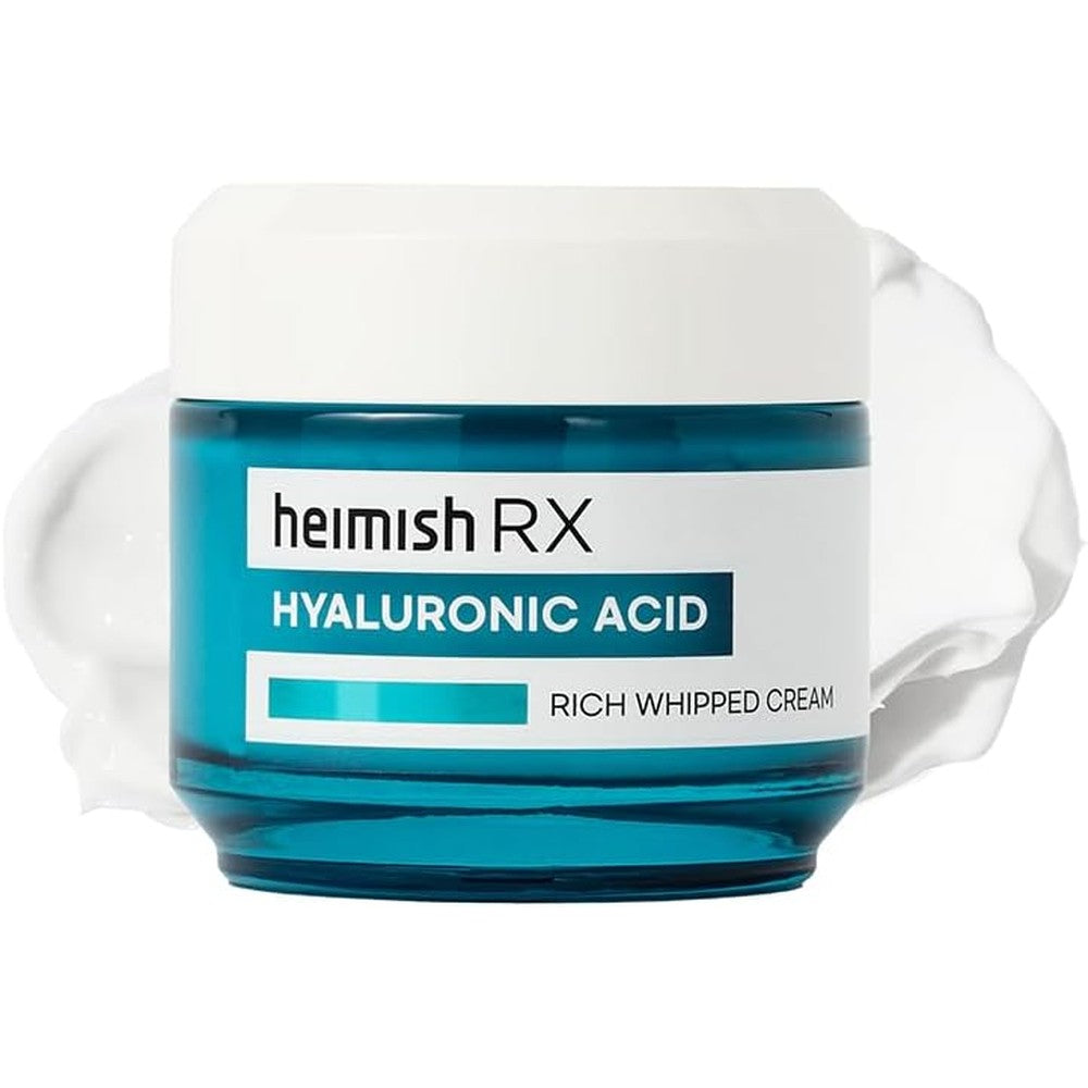 HEIMISH RX Hyaluronic Acid Rich Whipped Cream - Deep Moisturizer for Sensitive and Dry Skin, Daily Face Cream, Lightweight, with Hyaluronic Acid, Panthenol, Korean Skincare, 50ml (1.69 fl. oz)