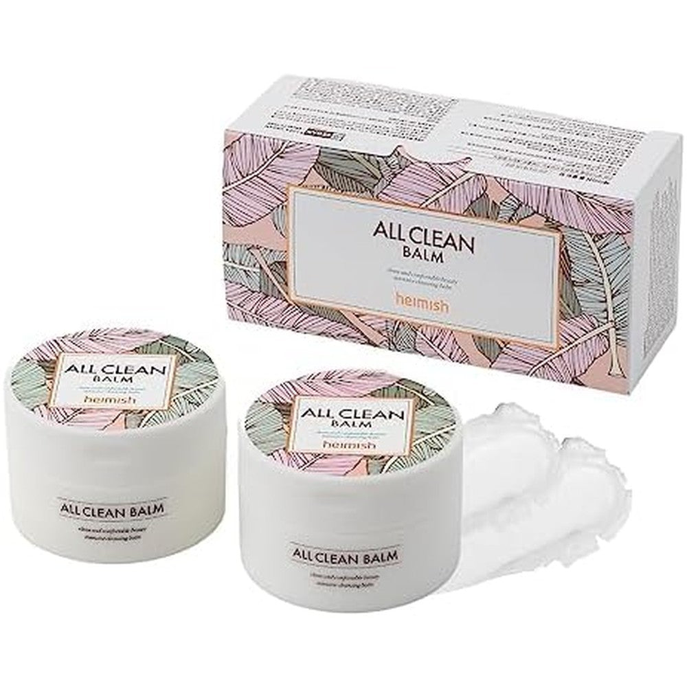 HEIMISH All Clean balm 120ml SET (120 ml/4 oz, 2-Pack),Balm to Oil, Double Cleanse, Face Wash,Korean skincare