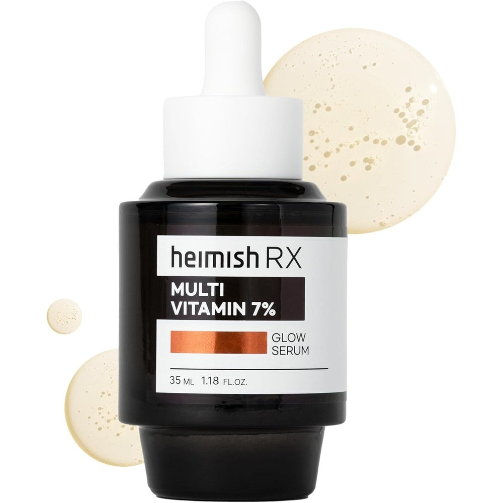 HEIMISH RX Multi Vitamin Glow Serum - Vitamin C Serum for face, Dark Spot & Hyperpigmentation Reduction, Anti Aging, Skin Brightening with Vitamin C 7%, Niacinamide 5% - 35 ml (1.18 fl. oz)