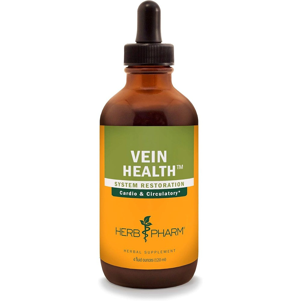 Herb Pharm Vein Health Liquid Herbal Formula 4 Ounce front view bottle for circulatory support