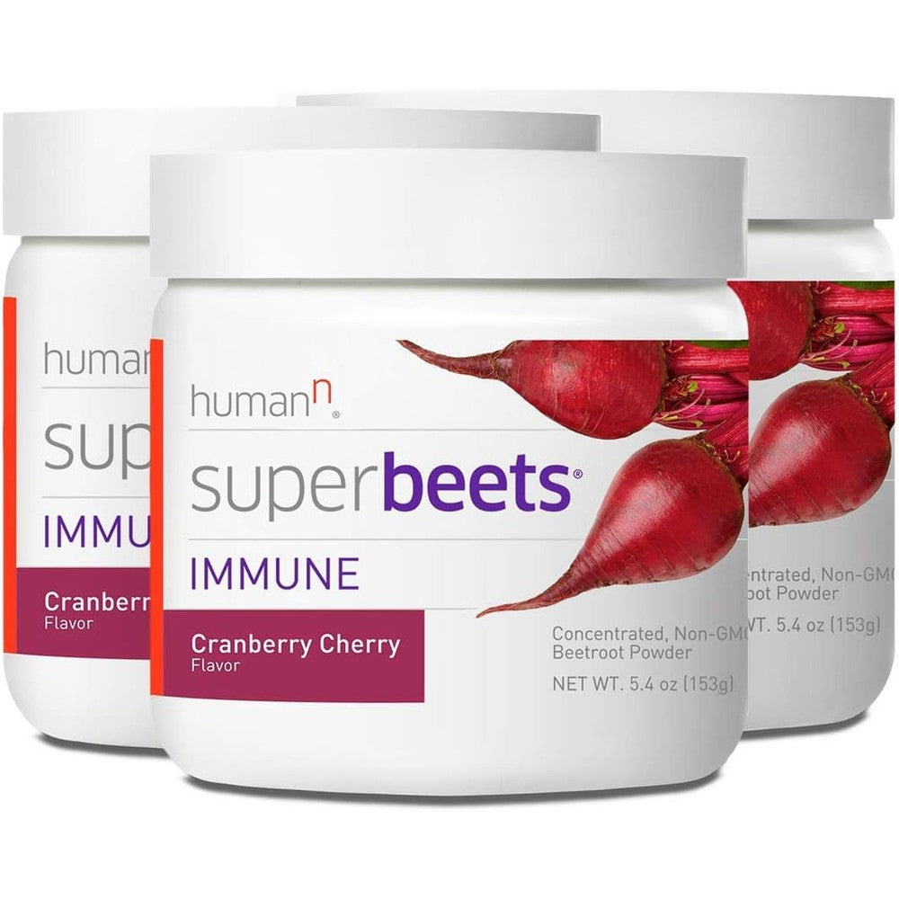 HumanN SuperBeets Immune Concentrated Non-GMO Beetroot Immune System Supporting Supplement (Cranberry Cherry, 5.4-Ounce, 3-Pack)