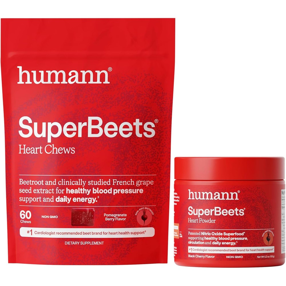 Humann SuperBeets Heart Chews & Black Cherry Powder