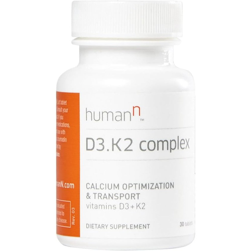 HumanN Vitamin D3 and K2 Complex - Supports Immune, Respiratory, Lung, and Bone Health - Dietary Supplement - Fast Melt Tablets - 30 Count - from The Makers of SuperBeets