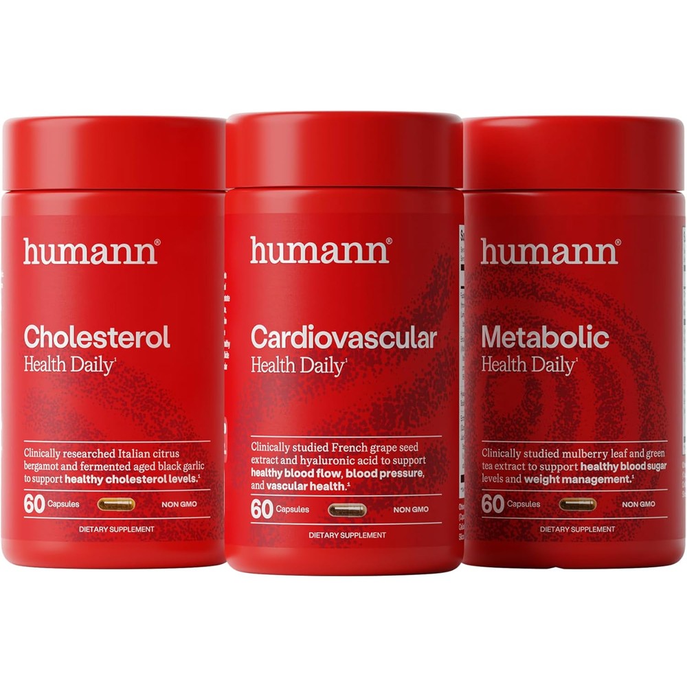 Humann Cholesterol, Metabolic & Cardiovascular Health Daily Bundle, 180ct, Capsules, 30 Servings