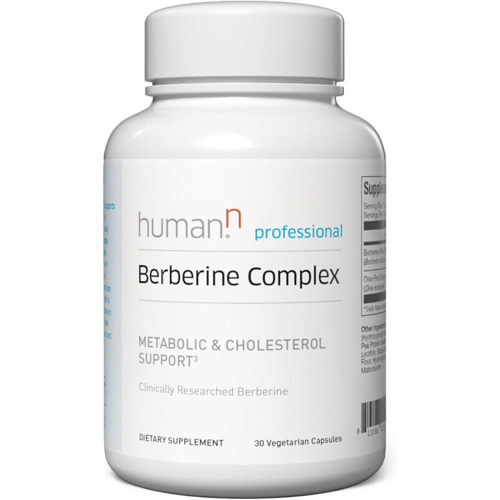 Humann Berberine Complex - Berberine Supplement for Metabolic & Cholesterol Support with Olive Leaf Extract, 30 Capsules