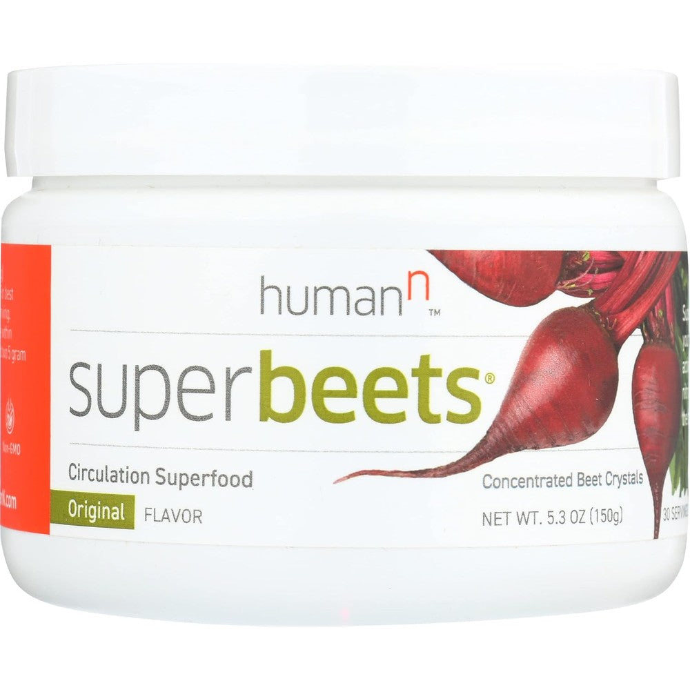 HumanN SuperBeets Superfood Supplement Original Apple Flavor, Caffeine Free, Non GMO, Gluten Free, 150 Grams (Pack of 1)