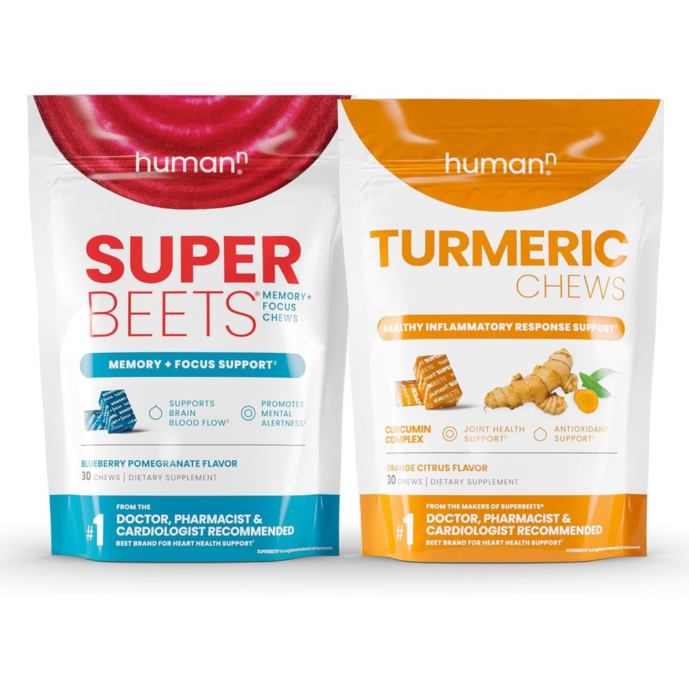 Humann SuperBeets Memory + Focus & Turmeric Chews