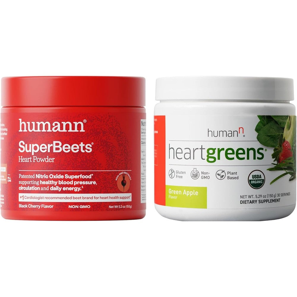 Humann SuperBeets Black Cherry Powder & HeartGreens Powders