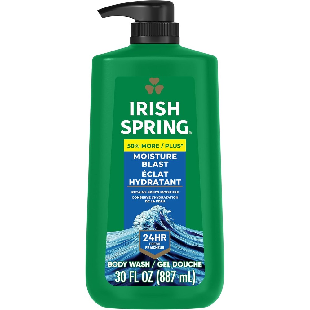 Irish Spring Moisture Blast body wash 30 fluid ounce front view