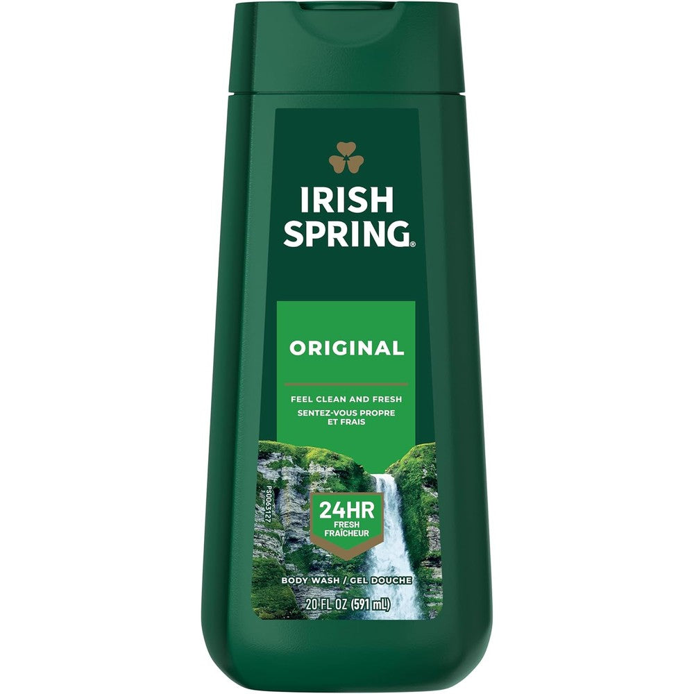 Irish Spring Original Clean Mens Body Wash 20 fluid ounce front view