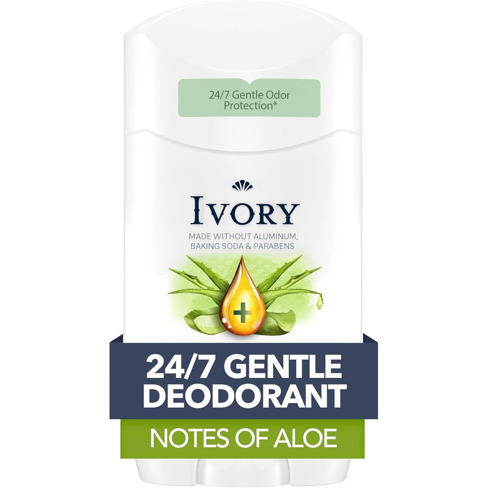 Ivory gentle aluminum free deodorant stick front view