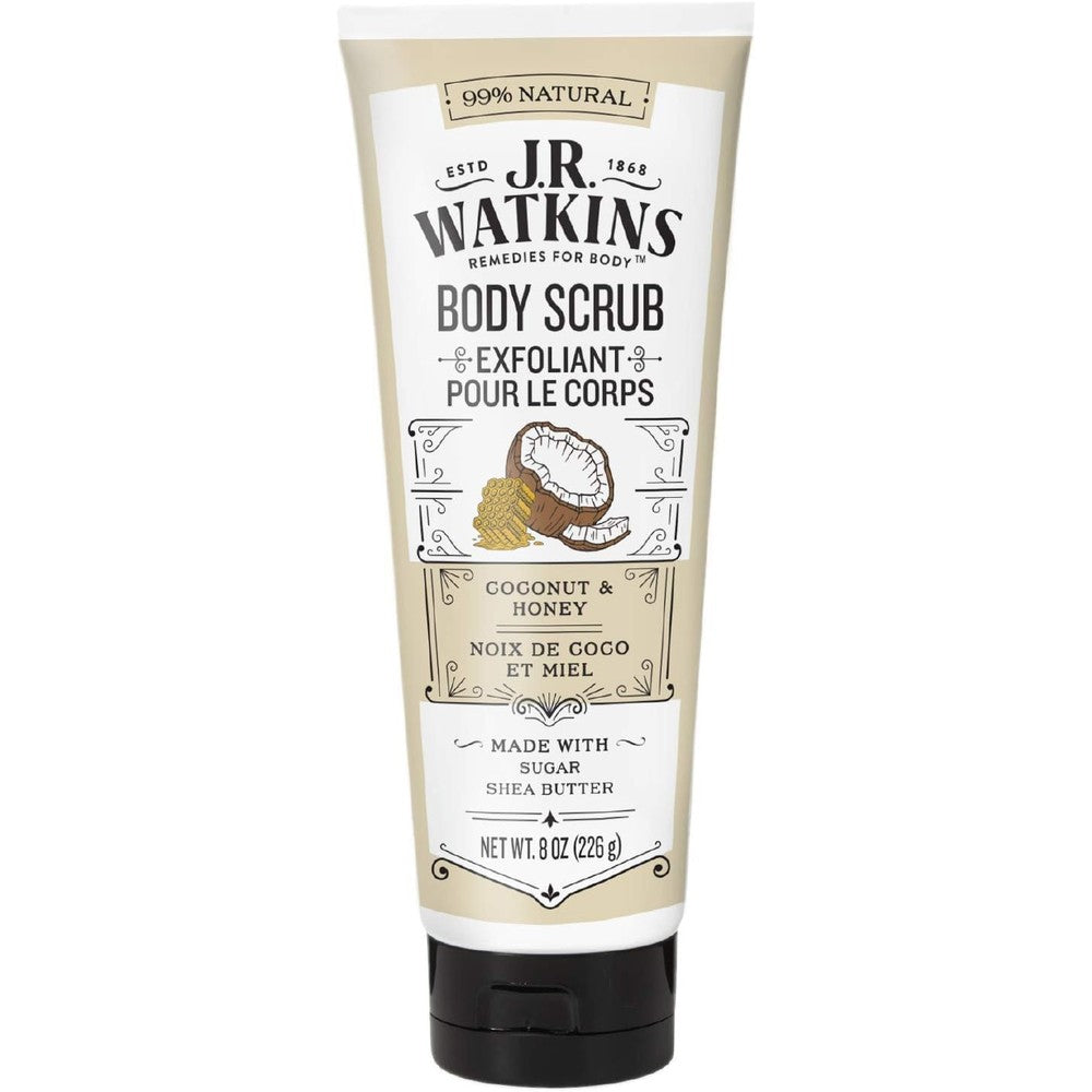 J.r. Watkins Naturals Sugar & Shea Body Scrub, Coconut Milk & Honey - 8 Oz