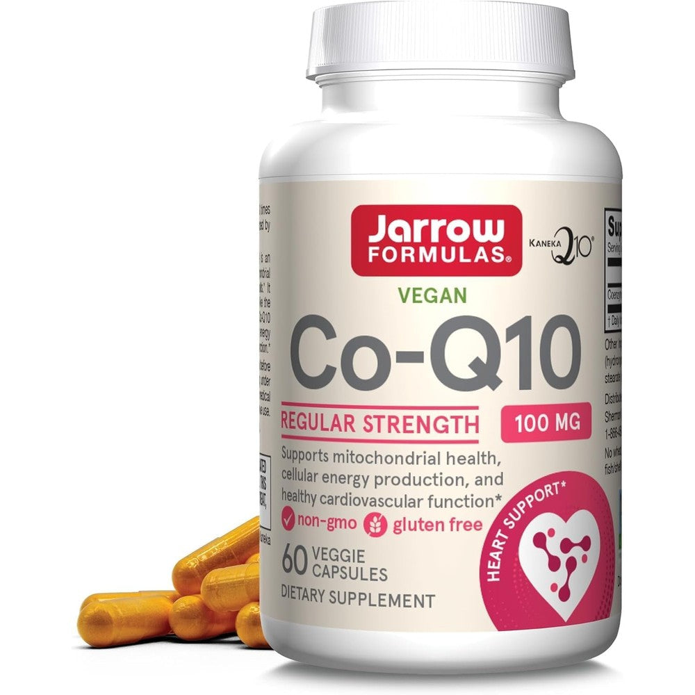 Jarrow Formulas CoQ10 100mg 60 Veggie Capsules front view packaging