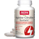 Jarrow Formulas Arginine Citrulline Sustain 120 Tablets front bottle view for cardiovascular support