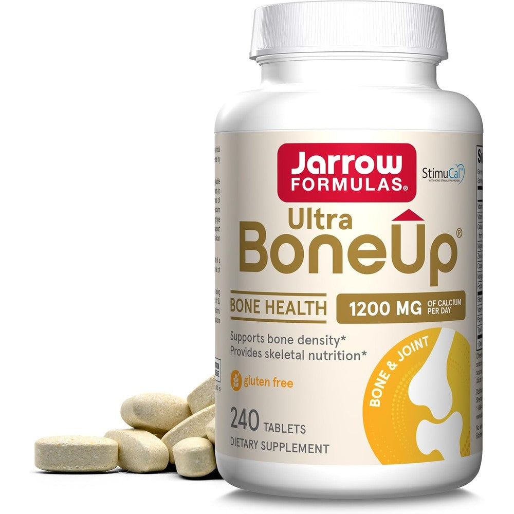 Jarrow Formulas Ultra BoneUp 240 Tablets front view bottle for bone density support.