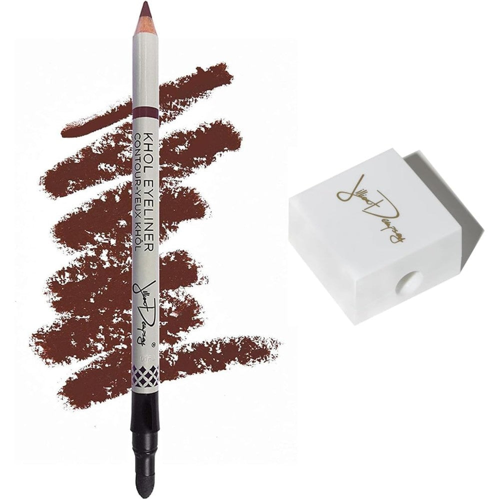 Jillian Dempsey Khl Eyeliner & Sharpener Bundle: Rich Brown Eyeliner Pencil with Built-In Smudger + Precision Sharpener