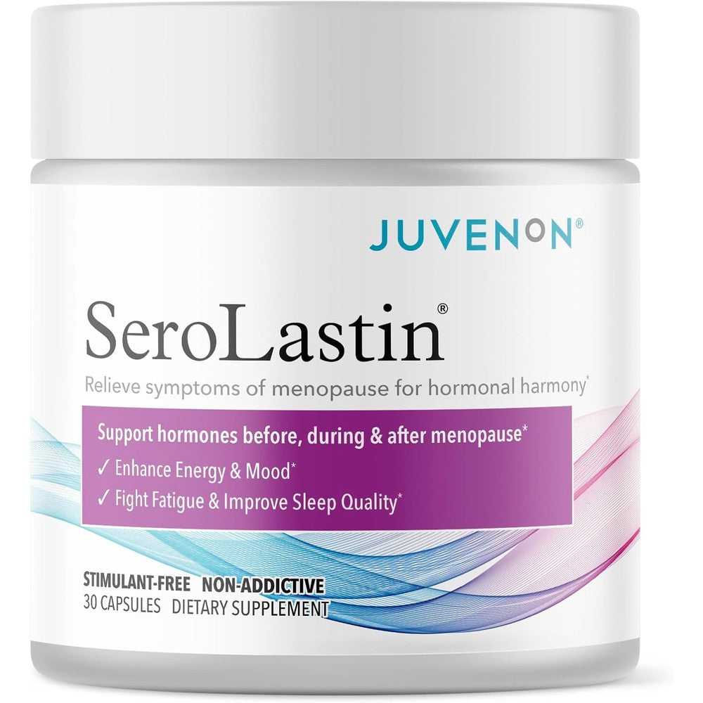 Juvenon Menopause Supplements for Women Mood Support, Hot Flashes Relief, Peri-Menopausal Support, Hormone Balance, Promote Calm, Energy, Clarity, Sleep, Natural Herbal Supplement, (30 Capsules)