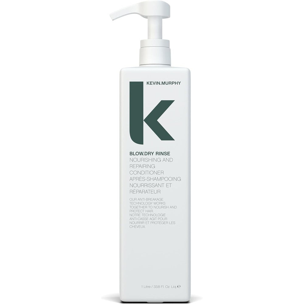 KEVIN.MURPHY BLOW.DRY RINSE - Nourishing, Repairing Conditioner - Heat Protection - Hydrating - With Shea Butter & Rice Bran Oil - Colour-Safe - Fresh Scent - 1 L / 33.8 fl oz