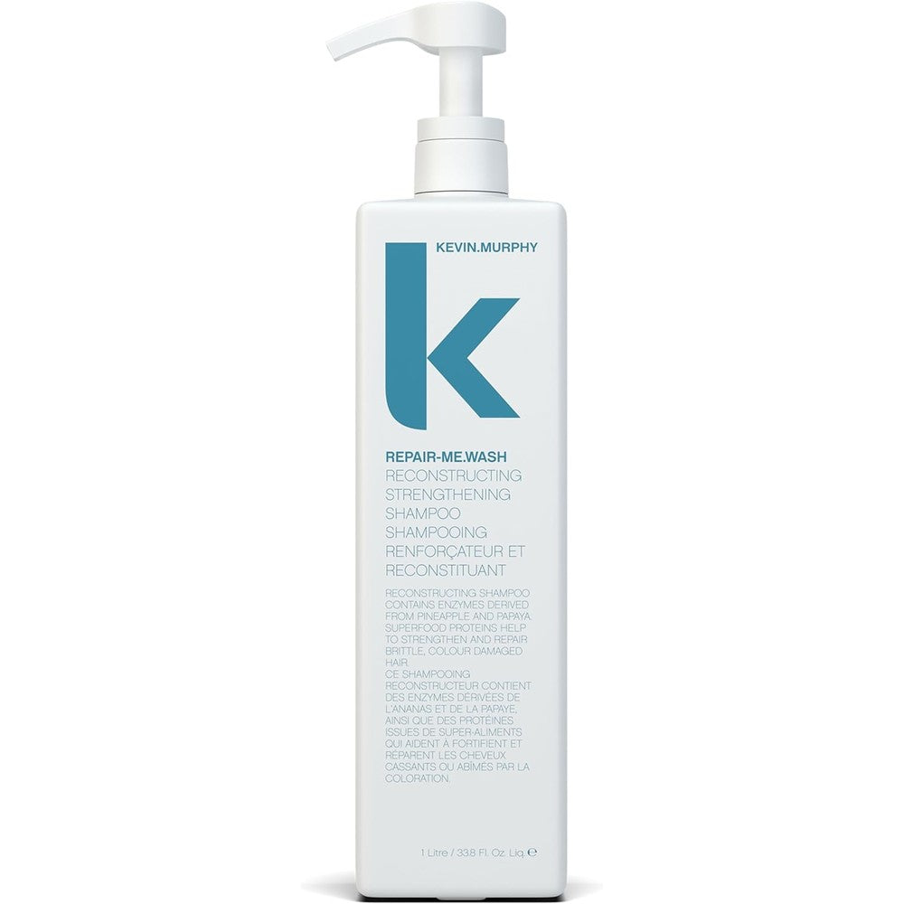 KEVIN.MURPHY REPAIR-ME.WASH - Moisturising Hair Repair Shampoo - Hydrating Frizz Control Shampoo - Sulphate & Paraben Free Hair Care - 1 L / 33.8 fl oz